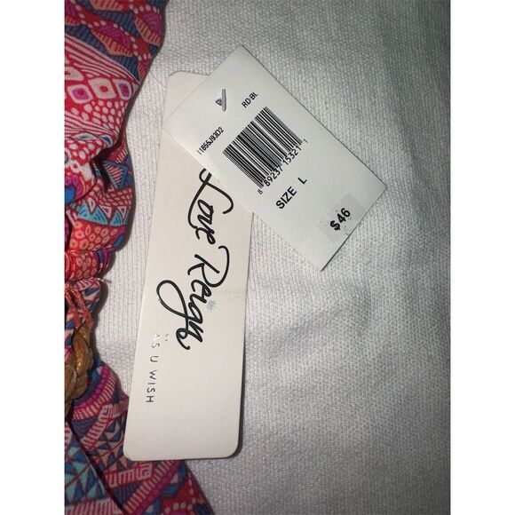 Love Reign Women's L Sleeveless Wrap Dress Multicolor Aztec Print Summer Dress - Picture 4 of 4